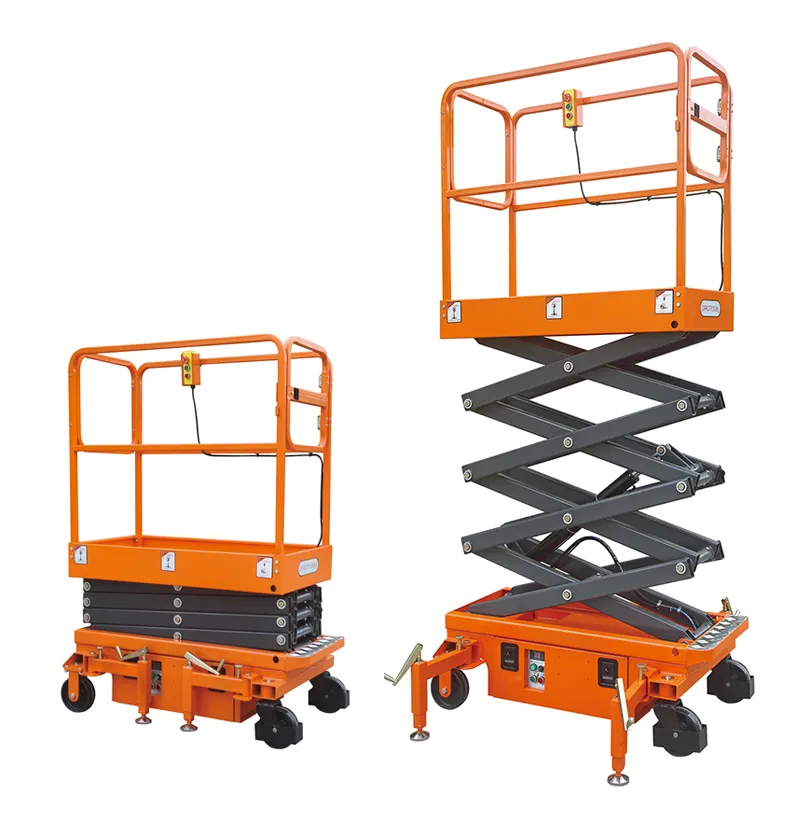 Mini plataforma tipo tijera portátil